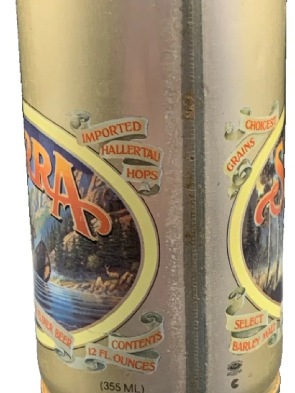 Vintage Beer Can Sierra Naturally Brewed Pilsner Beer Pull Tab Empty Steel Can